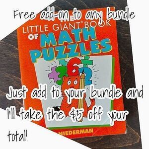 Vtg Kid's Book | Little Big Book of Math Puzzles